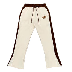 Syna world Contrast Panel Flared Sweatpants With Small Logo
