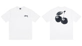 Stussy 8 Ball Cherry Front And Back Graphic Short Sleeve Tee