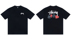 Stussy Playing Card Suits Front And Back Graphic Short Sleeve Tee