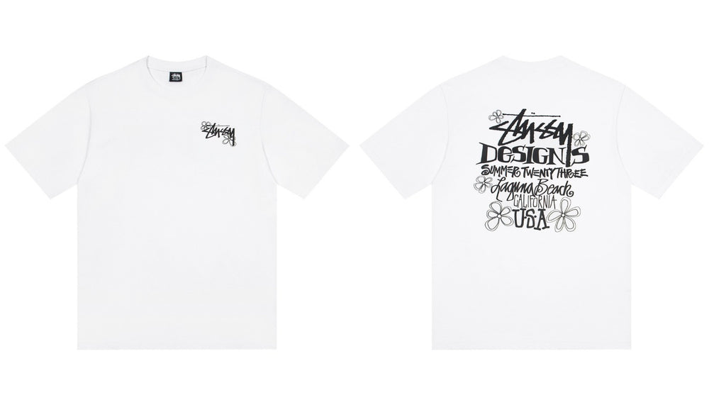 Stussy Laguna Beach Floral Designs Graphic Short Sleeve Tee