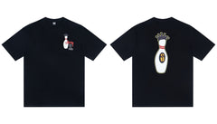 Stussy King Pin Bowling Front And Back Graphic Short Sleeve Tee