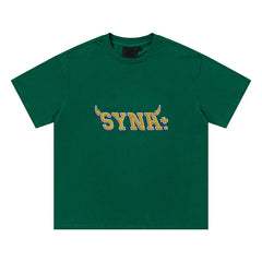 Syna World Vintage Oversized Graphic Tee (Green / Yellow)