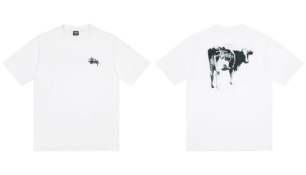 Stussy Cow Front And Back Graphic Short Sleeve Tee