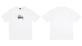 Stussy Stacked Lines Script Chest Graphic Short Sleeve Tee