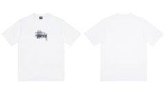Stussy Stacked Lines Script Chest Graphic Short Sleeve Tee