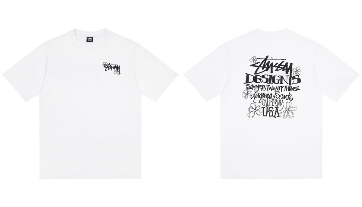 Stussy Laguna Beach Floral Designs Graphic Short Sleeve Tee