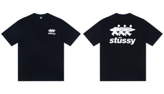 Stussy Surfer Figures Front And Back Graphic Short Sleeve Tee