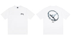 Stussy Chain Steering Wheel Front And Back Graphic Short Sleeve Tee