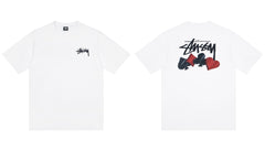 Stussy Playing Card Suits Front And Back Graphic Short Sleeve Tee