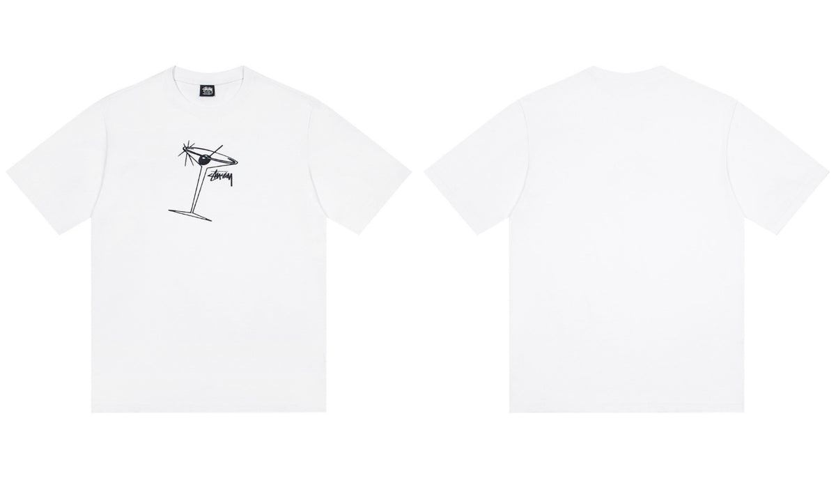 Stussy Martini Glass Chest Graphic Short Sleeve Tee