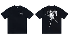 Stussy Spider 8 Ball Front And Back Graphic Short Sleeve Tee