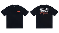 Stussy Shell Beach Roots Front And Back Graphic Short Sleeve Tee