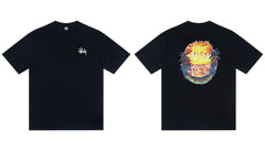 Stussy Laguna Sunset Palm Front And Back Graphic Short Sleeve Tee