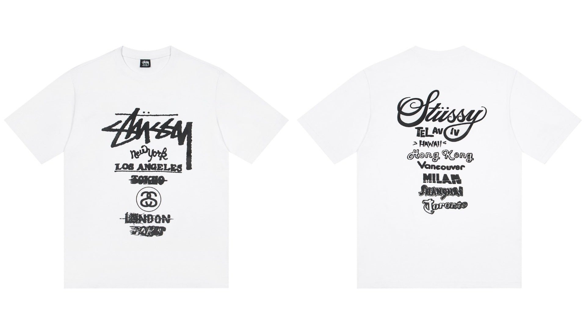 Stussy World Tour Global Cities Graphic Short Sleeve Tee