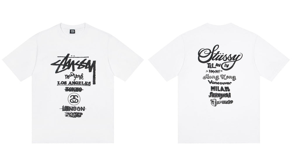 Stussy World Tour Global Cities Graphic Short Sleeve Tee