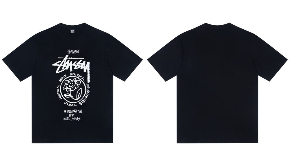 Stussy X Marc Jacobs 40Th Anniversary Flower Graphic Tee