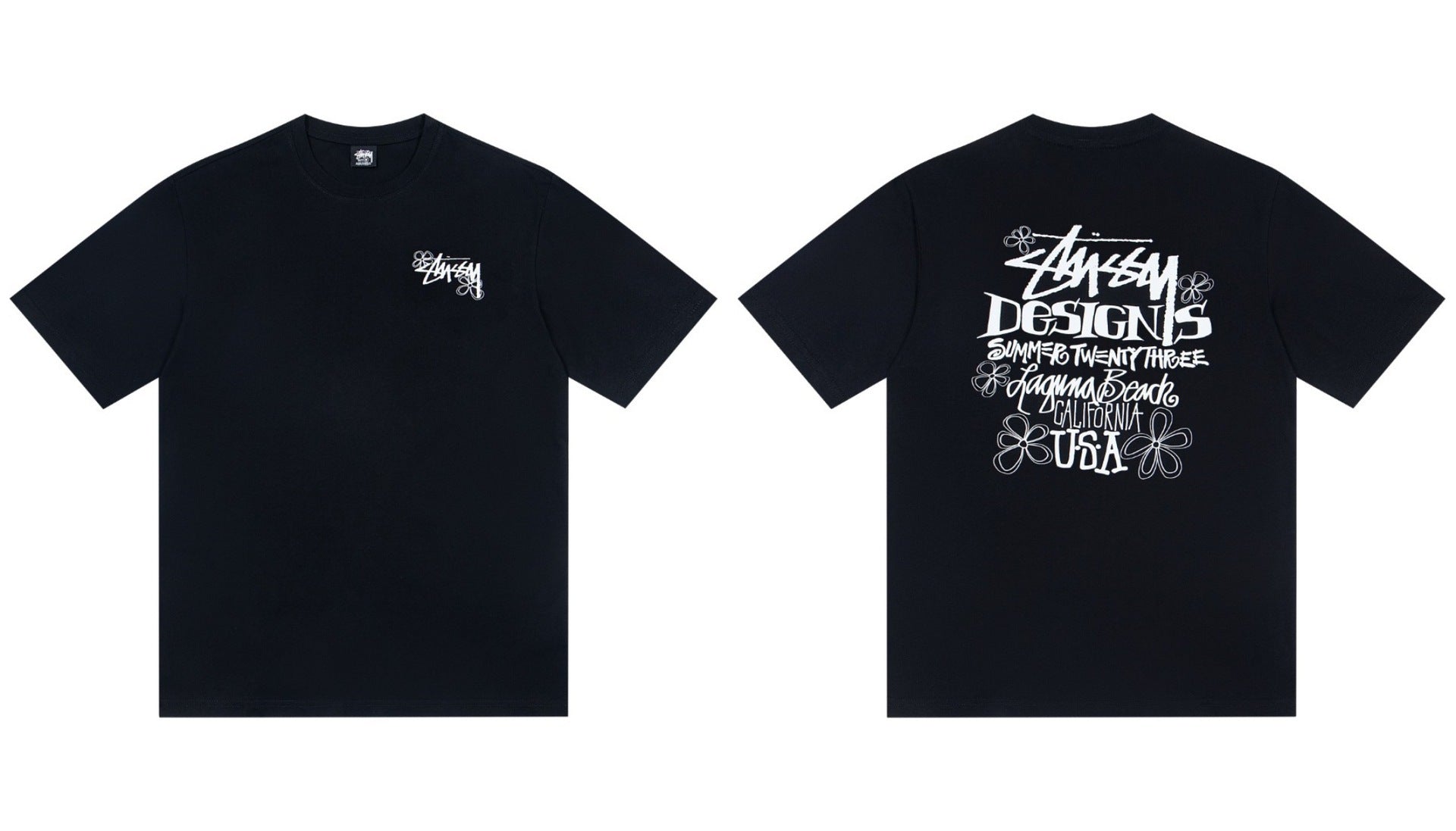 Stussy Laguna Beach Floral Designs Graphic Short Sleeve Tee